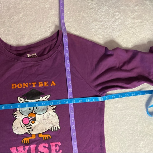 Tootsie Pops Women LARGE Pajama Top Long Sleeve Sleepwear Lounge Funny Comfy Fun - Picture 9 of 10